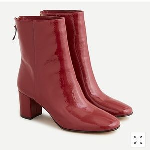 JCrew Willa crinkle patent boots